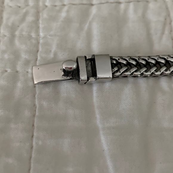 Unique Silver Bracelet.  Buddhist  Mantra.(stated sterling  silver on site) - Picture 5 of 7